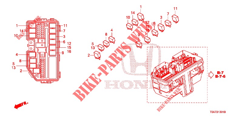 CONTROL UNIT (COMPARTIMENT MOTEUR) (2) for Honda CR-V 2.0 EXCLUSIVE NAVI 5 Doors 6 speed manual 2014