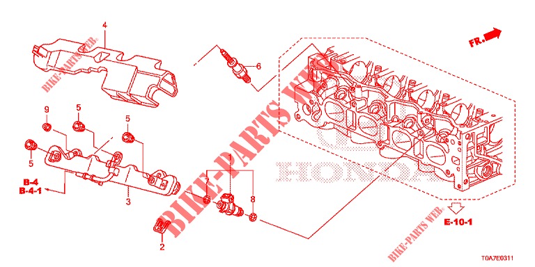 FUEL INJECTOR (2.0L) for Honda CR-V 2.0 EXCLUSIVE NAVI 5 Doors 6 speed manual 2014