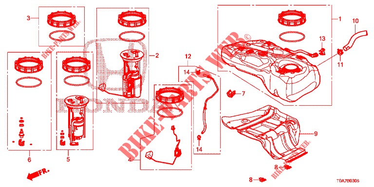FUEL TANK (2.0L) (2.4L) for Honda CR-V 2.0 EXCLUSIVE NAVI 5 Doors 6 speed manual 2014