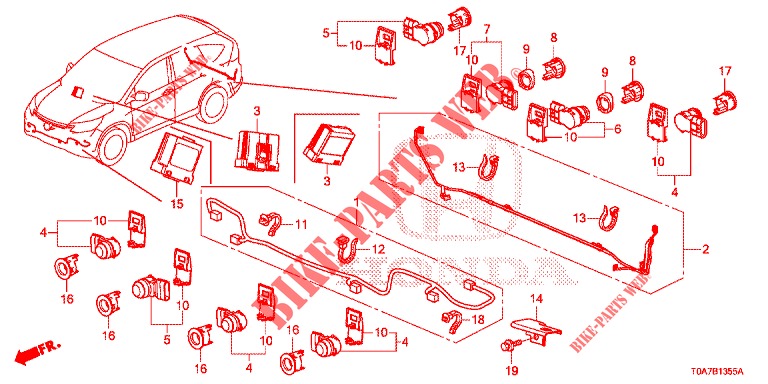 PARKING SENSOR  for Honda CR-V 2.0 EXCLUSIVE NAVI 5 Doors 6 speed manual 2014