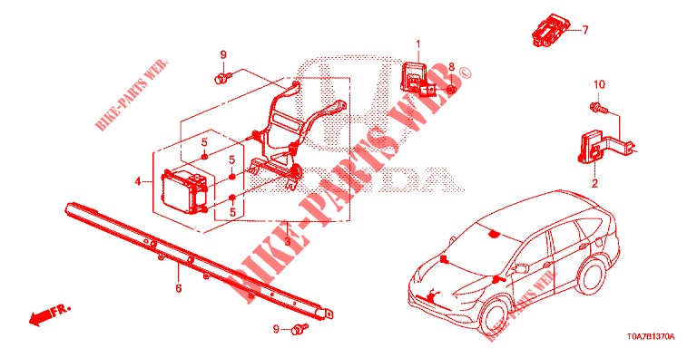 RADAR  for Honda CR-V 2.0 EXCLUSIVE NAVI 5 Doors 6 speed manual 2014