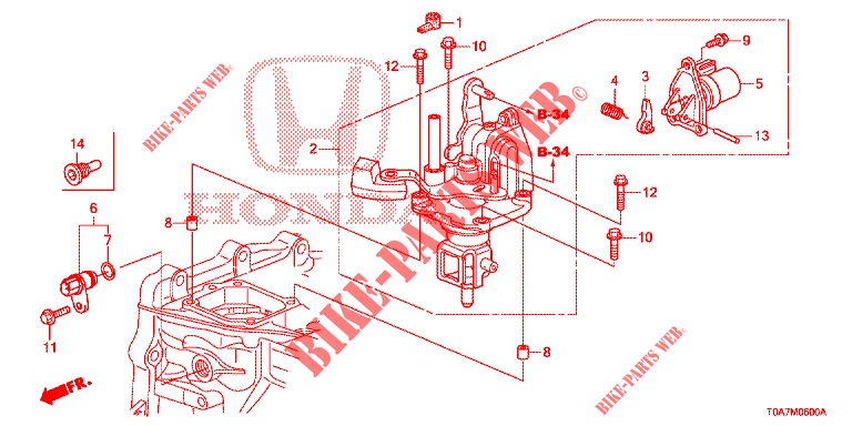 SHIFT ARM/SHIFT LEVER (2.0L) for Honda CR-V 2.0 EXCLUSIVE NAVI 5 Doors 6 speed manual 2014