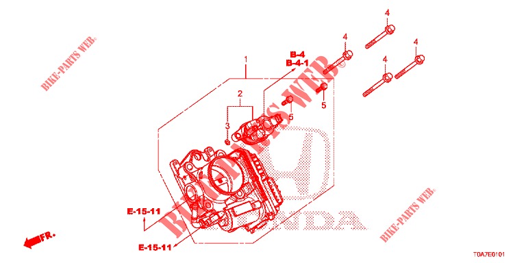 THROTTLE BODY (2.0L) for Honda CR-V 2.0 EXCLUSIVE NAVI 5 Doors 6 speed manual 2014
