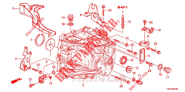 TRANSMISSION CASE (2.0L) for Honda CR-V 2.0 EXCLUSIVE NAVI 5 Doors 6 speed manual 2014