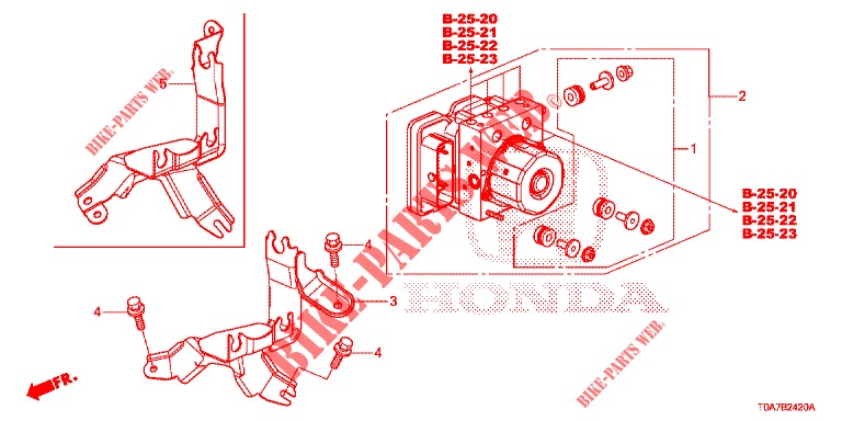 VSA MODULATOR (RH)('00 )  for Honda CR-V 2.0 EXCLUSIVE NAVI 5 Doors 6 speed manual 2014