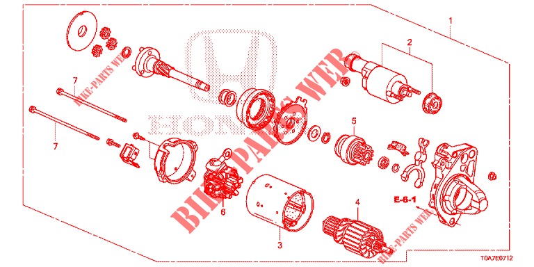 STARTER MOTOR (DENSO) (2.0L) (1) for Honda CR-V 2.0 EXCLUSIVE NAVI 5 Doors 5 speed automatic 2014
