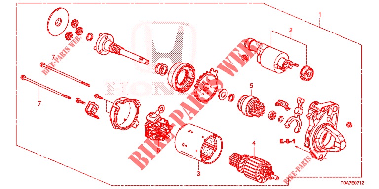 STARTER MOTOR (DENSO) (2.0L) (1) for Honda CR-V 2.0 S 5 Doors 5 speed automatic 2014