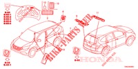 EMBLEMS/CAUTION LABELS  for Honda CR-V 2.0 COMFORT 5 Doors 6 speed manual 2015
