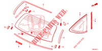 REAR WINDSHIELD/QUARTER G LASS (2) for Honda CR-V 2.0 COMFORT 5 Doors 6 speed manual 2015
