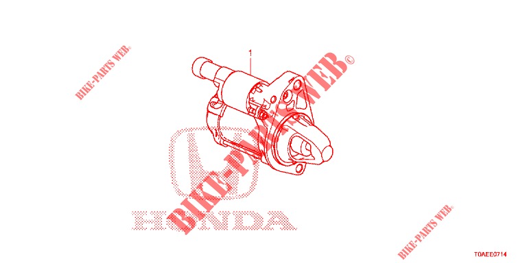 STARTER MOTOR (DENSO) (2.0L) (2) for Honda CR-V 2.0 COMFORT 5 Doors 6 speed manual 2015