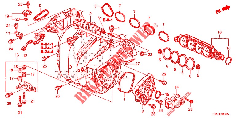 INTAKE MANIFOLD (2.0L) for Honda CR-V 2.0 COMFORT 5 Doors 5 speed automatic 2015