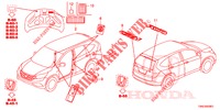 EMBLEMS/CAUTION LABELS  for Honda CR-V 2.0 ELEGANCE 5 Doors 6 speed manual 2015