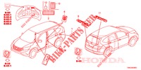 EMBLEMS/CAUTION LABELS  for Honda CR-V 2.0 ELEGANCE 5 Doors 5 speed automatic 2015