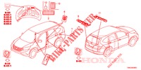 EMBLEMS/CAUTION LABELS  for Honda CR-V 2.0 EXCLUSIVE NAVI 5 Doors 6 speed manual 2015