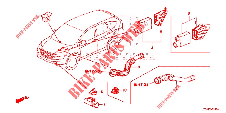 AIR CONDITIONER (SENSEUR/CLIMATISEUR D'AIR AUTOMATIQUE) for Honda CR-V 2.0 EXCLUSIVE NAVI 5 Doors 5 speed automatic 2015