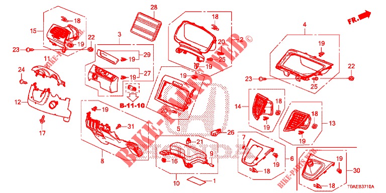 INSTRUMENT GARNISH (COTE DE CONDUCTEUR) (LH) for Honda CR-V 2.0 EXCLUSIVE NAVI 5 Doors 5 speed automatic 2015