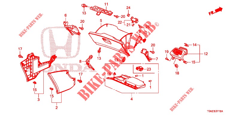 INSTRUMENT GARNISH (COTE DE PASSAGER) (LH) for Honda CR-V 2.0 EXCLUSIVE NAVI 5 Doors 5 speed automatic 2015