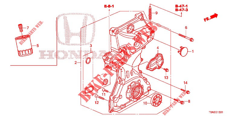 OIL PUMP (2.0L) for Honda CR-V 2.0 EXCLUSIVE NAVI 5 Doors 5 speed automatic 2015