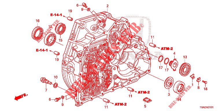 TORQUE CONVERTER CASE (2.0L) for Honda CR-V 2.0 EXCLUSIVE NAVI 5 Doors 5 speed automatic 2015