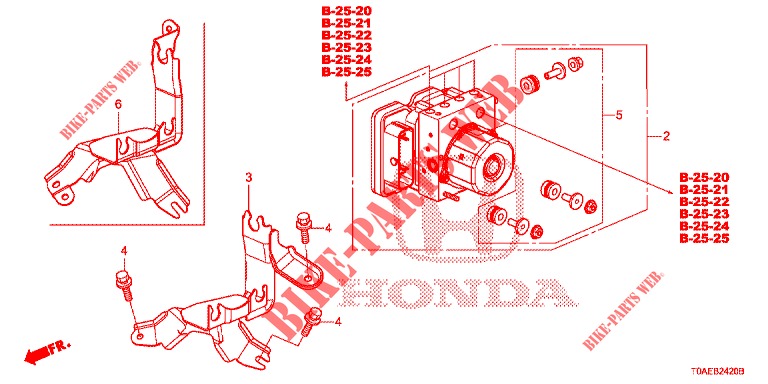 VSA MODULATOR (RH)('00 )  for Honda CR-V 2.0 EXCLUSIVE NAVI 5 Doors 5 speed automatic 2015