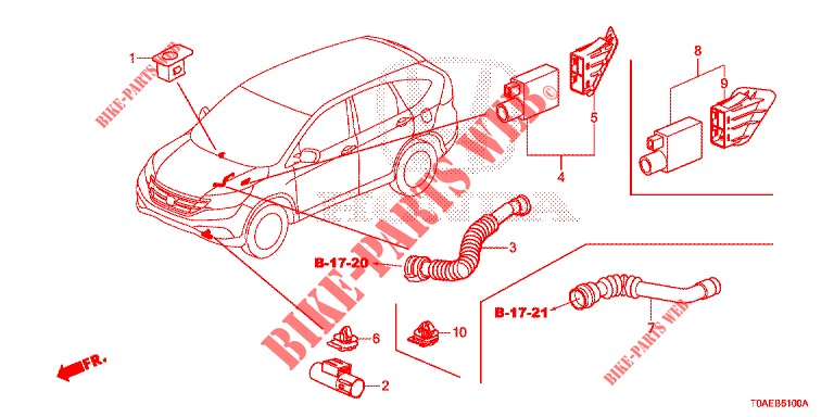 AIR CONDITIONER (SENSEUR/CLIMATISEUR D'AIR AUTOMATIQUE) for Honda CR-V 2.0 EXCLUSIVE L 5 Doors 5 speed automatic 2015