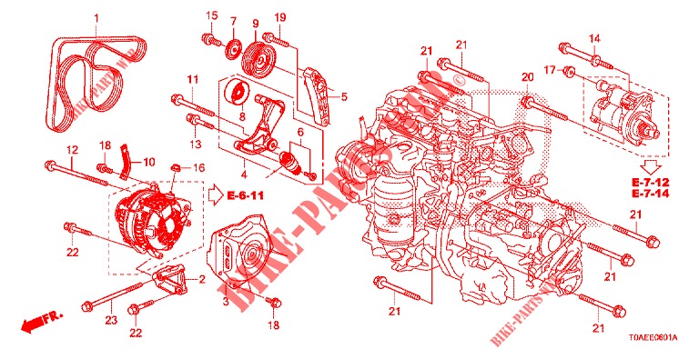 AUTO TENSIONER (2.0L) for Honda CR-V 2.0 EXCLUSIVE L 5 Doors 5 speed automatic 2015
