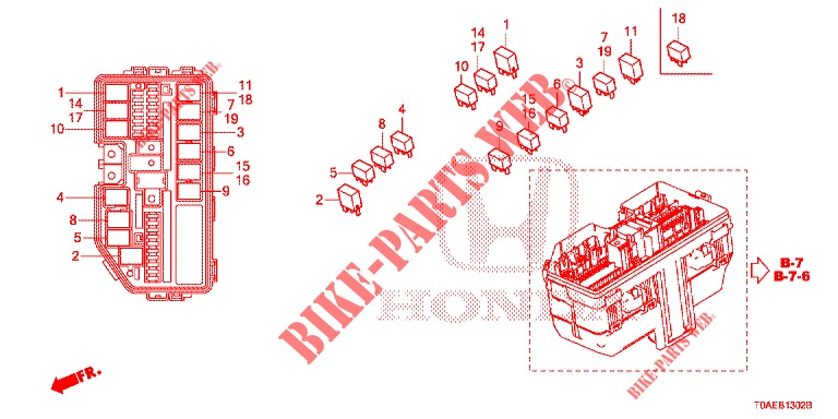 CONTROL UNIT (COMPARTIMENT MOTEUR) (3) for Honda CR-V 2.0 EXCLUSIVE L 5 Doors 5 speed automatic 2015