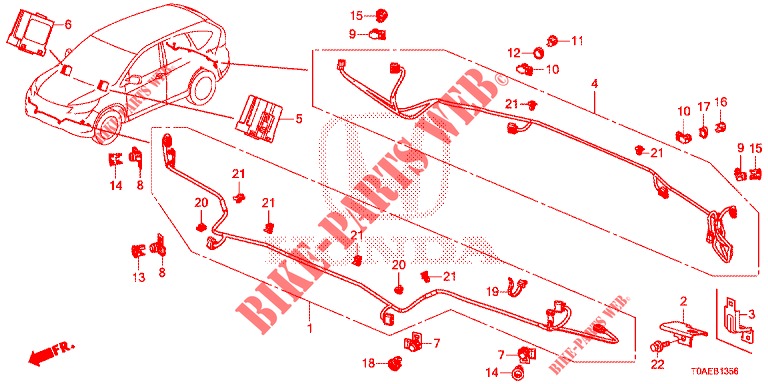 PARKING SENSOR (2) for Honda CR-V 2.0 EXCLUSIVE L 5 Doors 5 speed automatic 2015