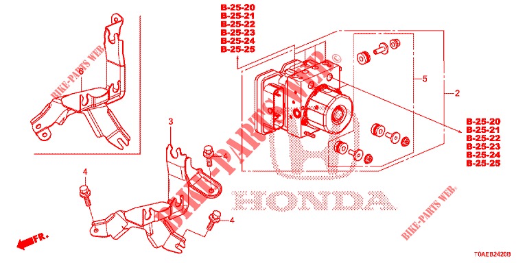 VSA MODULATOR (RH)('00 )  for Honda CR-V 2.0 EXCLUSIVE L 5 Doors 5 speed automatic 2015