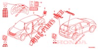 EMBLEMS/CAUTION LABELS  for Honda CR-V 2.0 S 5 Doors 6 speed manual 2015