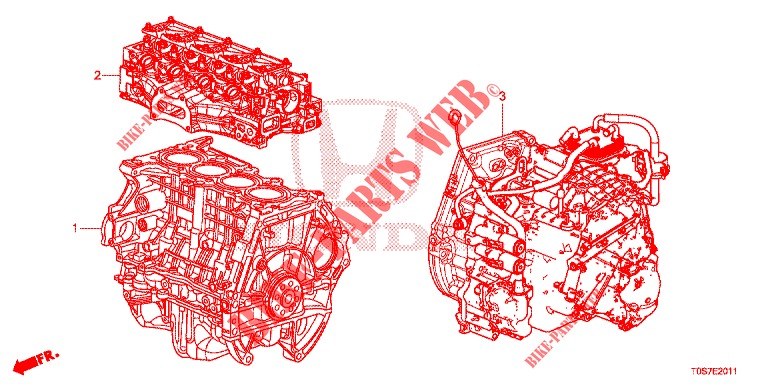 ENGINE ASSY./TRANSMISSION  ASSY. (2.0L) for Honda CR-V 2.0 COMFORT 5 Doors 5 speed automatic 2016