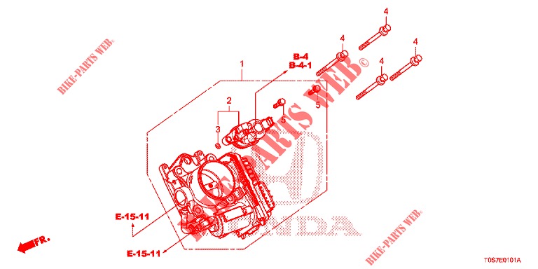 THROTTLE BODY (2.0L) for Honda CR-V 2.0 COMFORT 5 Doors 5 speed automatic 2016