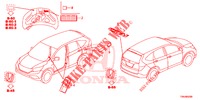 EMBLEMS/CAUTION LABELS  for Honda CR-V 2.0 ELEGANCE 5 Doors 6 speed manual 2017