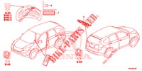 EMBLEMS/CAUTION LABELS  for Honda CR-V 2.0 ELEGANCE L 5 Doors 6 speed manual 2017