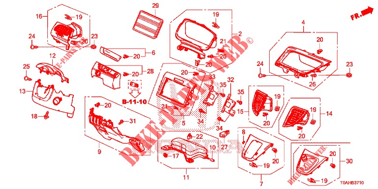 INSTRUMENT GARNISH (COTE DE CONDUCTEUR) (LH) for Honda CR-V 2.0 ELEGANCE L 5 Doors 6 speed manual 2017