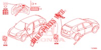 EMBLEMS/CAUTION LABELS  for Honda CR-V 2.0 ELEGANCE 5 Doors 6 speed manual 2018
