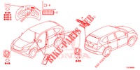 EMBLEMS/CAUTION LABELS  for Honda CR-V 2.0 ELEGANCE 5 Doors 5 speed automatic 2018