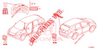 EMBLEMS/CAUTION LABELS  for Honda CR-V 2.0 ELEGANCE L 5 Doors 6 speed manual 2018