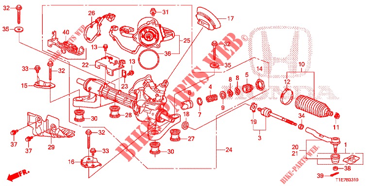 P.S. GEAR BOX (LH) for Honda CR-V 2.0 ELEGANCE L 5 Doors 6 speed manual 2018