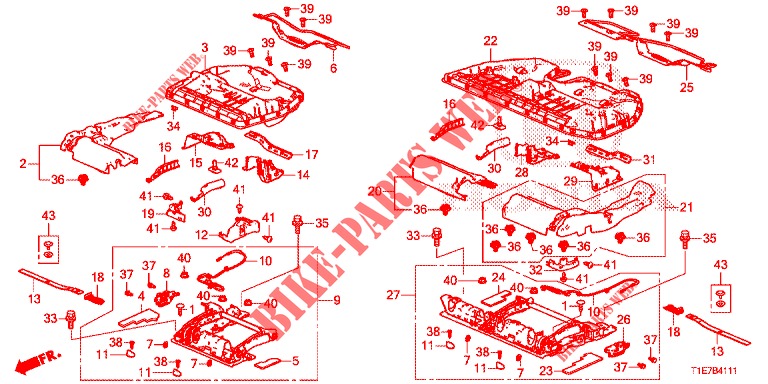 REAR SEAT COMPONENTS (2) for Honda CR-V 2.0 ELEGANCE L 5 Doors 6 speed manual 2018