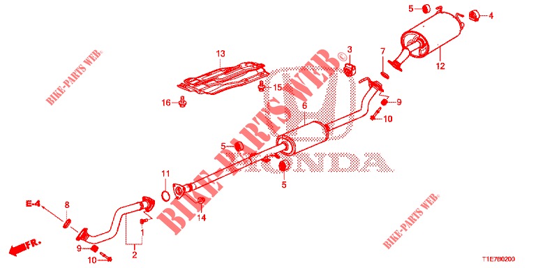 EXHAUST PIPE/SILENCER (2.0L) for Honda CR-V 2.0 S 5 Doors 6 speed manual 2018