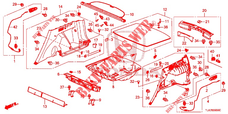 REAR SIDE LINING (1) for Honda CR-V 1.5 BASE 5 Doors 6 speed manual 2019