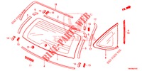 REAR WINDSHIELD/QUARTER G LASS  for Honda CR-V DIESEL 1.6 COMFORT 5 Doors 6 speed manual 2014