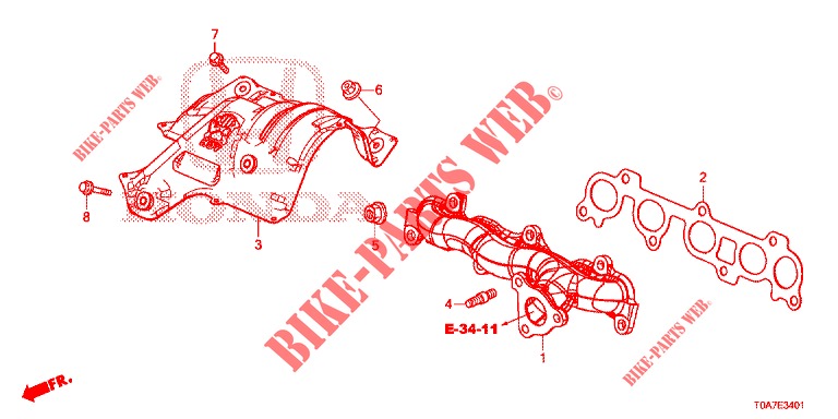 EXHAUST MANIFOLD (DIESEL) (1.6L) for Honda CR-V DIESEL 1.6 COMFORT 5 Doors 6 speed manual 2014