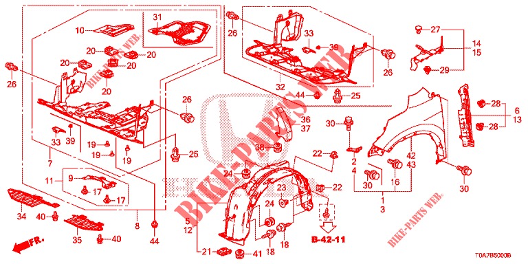 FRONT FENDERS  for Honda CR-V DIESEL 1.6 COMFORT 5 Doors 6 speed manual 2014