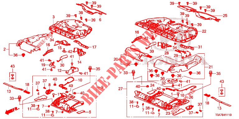 REAR SEAT COMPONENTS (2) for Honda CR-V DIESEL 1.6 COMFORT 5 Doors 6 speed manual 2014