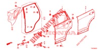 REAR DOOR PANELS (4D)  for Honda CR-V DIESEL 1.6 ELEGANCE 5 Doors 6 speed manual 2014