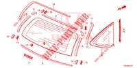 REAR WINDSHIELD/QUARTER G LASS  for Honda CR-V DIESEL 1.6 ELEGANCE 5 Doors 6 speed manual 2014