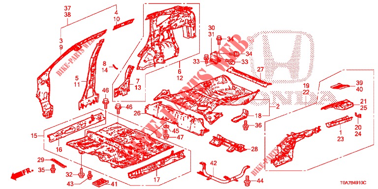FLOOR/INNER PANELS  for Honda CR-V DIESEL 1.6 ELEGANCE 5 Doors 6 speed manual 2014