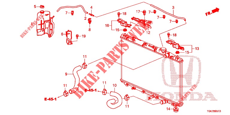 RADIATOR HOSE/RESERVE TAN K (4) for Honda CR-V DIESEL 1.6 ELEGANCE 5 Doors 6 speed manual 2014